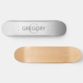 コンテンポラリーフェイクグラデーション銀ストライプ製品 スケートボード (横)