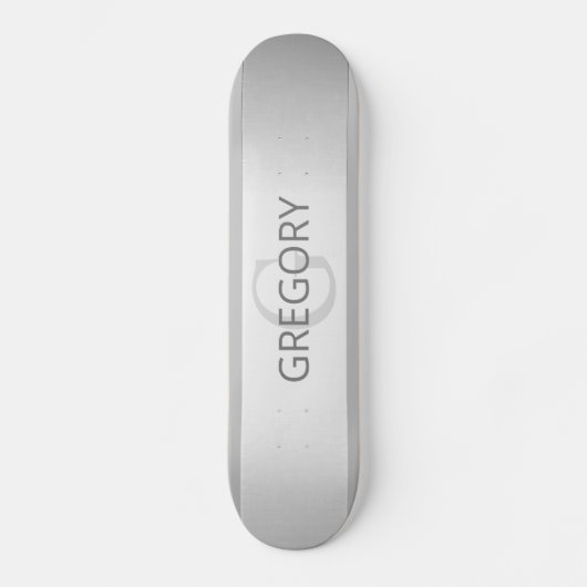 コンテンポラリーフェイクグラデーション銀ストライプ製品 スケートボード (正面)