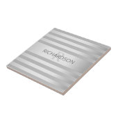 コンテンポラリーフェイクグラデーション銀ストライプ製品 タイル (側面)