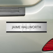 コンテンポラリーフェイクグラデーション銀ストライプ製品 バンパーステッカー (車上)