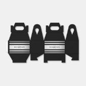 コンテンポラリーフェイクグラデーション銀ストライプ製品 フェイバーボックス (折り畳みなし)