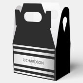 コンテンポラリーフェイクグラデーション銀ストライプ製品 フェイバーボックス (オープン)