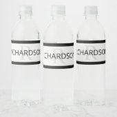 コンテンポラリーフェイクグラデーション銀ストライプ製品 ペットボトルラベル (ボトル)