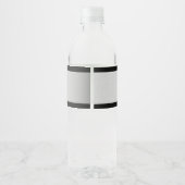 コンテンポラリーフェイクグラデーション銀ストライプ製品 ペットボトルラベル (裏面)