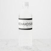 コンテンポラリーフェイクグラデーション銀ストライプ製品 ペットボトルラベル (正面)