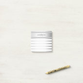 コンテンポラリーフェイクグラデーション銀ストライプ製品 ポストイット (デスク上)