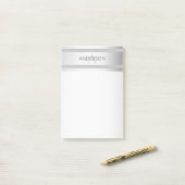 コンテンポラリーフェイクグラデーション銀ストライプ製品 ポストイット (デスク上)