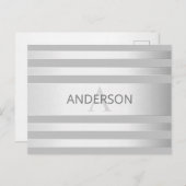 コンテンポラリーフェイクグラデーション銀ストライプ製品 ポストカード (正面/裏面)