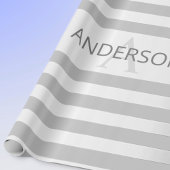 コンテンポラリーフェイクグラデーション銀ストライプ製品 ラッピングペーパー