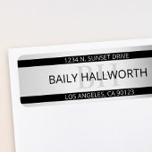 コンテンポラリーフェイクグラデーション銀ストライプ製品 ラベル