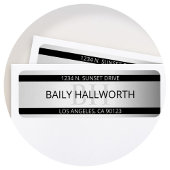 コンテンポラリーフェイクグラデーション銀ストライプ製品 ラベル