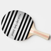 コンテンポラリーフェイクグラデーション銀ストライプ製品 卓球ラケット (横)