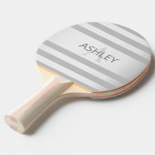 コンテンポラリーフェイクグラデーション銀ストライプ製品 卓球ラケット (正面アングル)