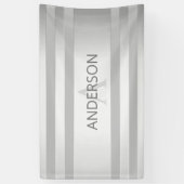 コンテンポラリーフェイクグラデーション銀ストライプ製品 横断幕 (縦)