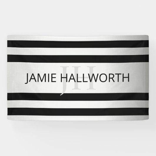 コンテンポラリーフェイクグラデーション銀ストライプ製品 横断幕 (横)