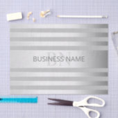 コンテンポラリーフェイクグラデーション銀ストライプ製品 薄葉紙 (クラフト)