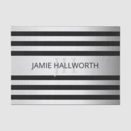 コンテンポラリーフェイクグラデーション銀ストライプ製品 薄葉紙