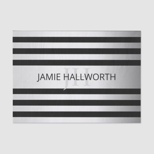 コンテンポラリーフェイクグラデーション銀ストライプ製品 薄葉紙 (正面)