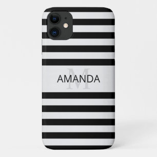 コンテンポラリーフェイクグラデーション銀ストライプ製品 iPhone 11 ケース
