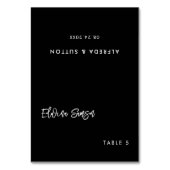コンテンポラリーブモダンロ結婚クのゲスト座席表 テーブルナンバー (正面)