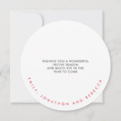 コンテンポラリーベビー写真回覧メリークリスマス シーズンカード (裏面)