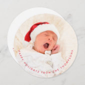 コンテンポラリーベビー写真回覧メリークリスマス シーズンカード (正面/裏面)