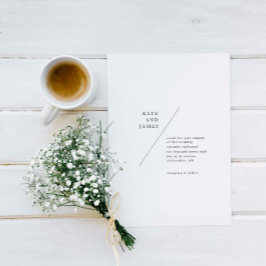 コンテンポラリーミニマシンプルルの線結婚の 招待状