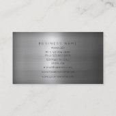 コンテンポラリーミニマリズム金属シルバーグレーVip 名刺 (裏面)