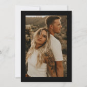 コンテンポラリーモダンはっきりした黒 セーブザデート (裏面)