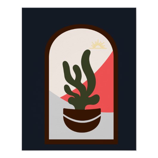 コンテンポラリーモダンクラシックBoho光沢ポスター ポスター (正面)