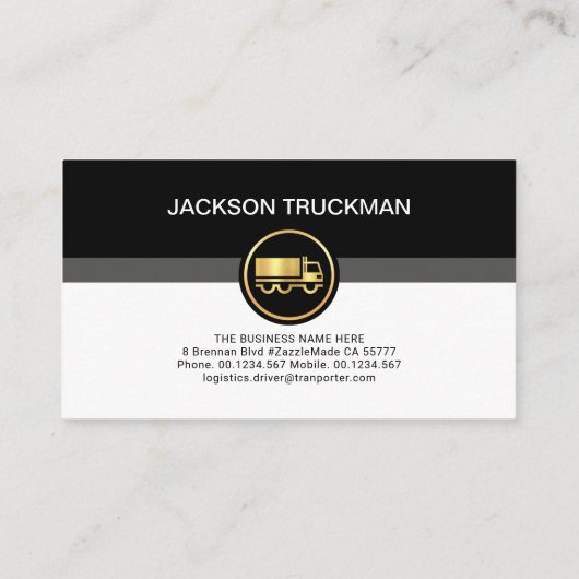 コンテンポラリーモダンスタイリッシュ横線 名刺 (裏面)