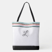 コンテンポラリーモダンストライプトート トートバッグ (裏面)