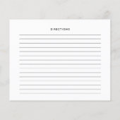 コンテンポラリーモダンブライダルシャワーレシピカード (裏面)