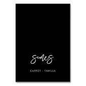 コンテンポラリーモダンブラックのビュッフェ結婚カード テーブルナンバー (正面)