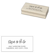 コンテンポラリーモダン住所 ラバースタンプ (押印)