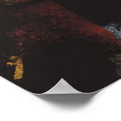 コンテンポラリーモダン抽象芸術顔 ポスター (角)