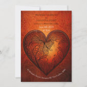 コンテンポラリーモダン焼オレン結婚ジ 招待状 (正面)