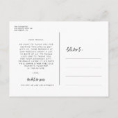 コンテンポラリーモダン結婚さん写真 ポストカード (裏面)