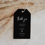 コンテンポラリーモダン結婚の ギフトタグ<br><div class="desc">あなたのはっきりしたの文房具のための結婚トレンディーのタイポグラフィとシンプル、黒と白のテーマとエレガント。完全にカスタマイズ:必要なフォントと背景の色を変更でもしきる。</div>