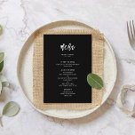 コンテンポラリーモダン結婚の メニュー<br><div class="desc">あなたのはっきりしたの文房具のための結婚トレンディーのタイポグラフィとシンプル、黒と白のテーマとエレガント。完全にカスタマイズ:必要なフォントと背景の色を変更でもしきる。</div>