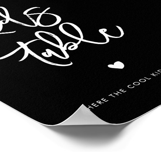 コンテンポラリーモダン表の表の結婚黒印 ポスター (角)