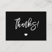 コンテンポラリーモダンBlack Thank you package insert 名刺 (正面)