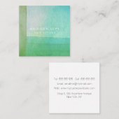 コンテンポラリーモダンGreen Lines水彩画家 コーリングカード (正面/裏面)