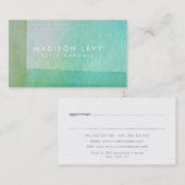 コンテンポラリーモダンGreen Lines水彩画家 予約カード (正面/裏面)
