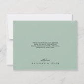 コンテンポラリーユーカリフローラフラ結婚ット サンキューカード (裏面)