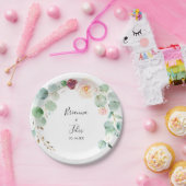 コンテンポラリーユーカリフローラ結婚ズケーキ ペーパープレート (パーティー)