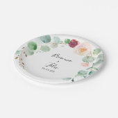 コンテンポラリーユーカリフローラ結婚ズケーキ ペーパープレート (アングル)