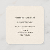 コンテンポラリーリース型デザインアーティストスクエア 予約カード (裏面)