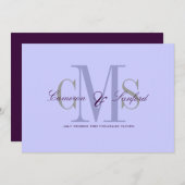 +コンテンポラリー上品なモノグラム結婚式招待状 招待状 (正面/裏面)