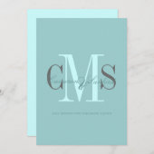 +コンテンポラリー上品なモノグラム結婚式招待状 招待状 (正面/裏面)